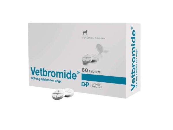 DOMES PHARMA Vetbromide 600mg 60Tabs - Υποστήριξη στη Διαχείριση Επιληπτικών Κρίσεων σε Σκύλους