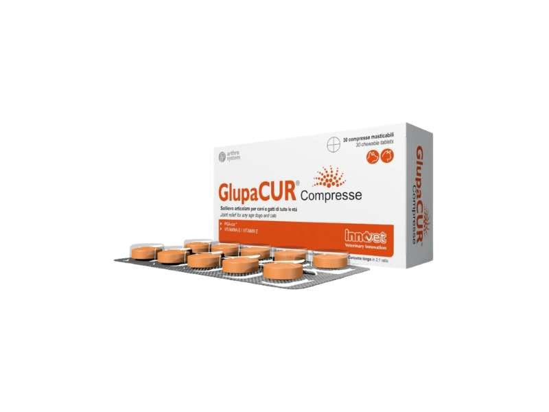 INNOVET Glupacur Compresse 30 Caps – Συμπλήρωμα Διατροφής για Σκύλους & Γάτες άνω των 8kg για Υποστήριξη Αρθρώσεων και Συνδέσμων