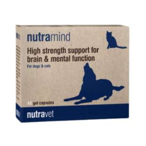 NUTRAVET Nutramind 45 Κάψουλες – Συμπλήρωμα Διατροφής Υψηλής Δραστικότητας για την Πνευματική Διαύγεια Σκύλων & Γατών