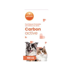 PETHEALTH Carbon Active 100ml – Συμπλήρωμα Διατροφής για Σκύλους & Γάτες με Ενεργό Άνθρακα